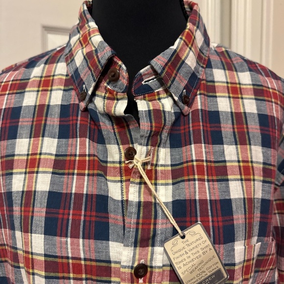 J. Crew Red and Blue Casual Button Down Shirt - Picture 2 of 8
